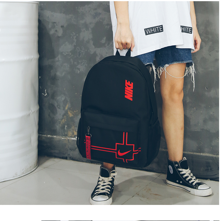 Nike Cross Print Backpack Black Red